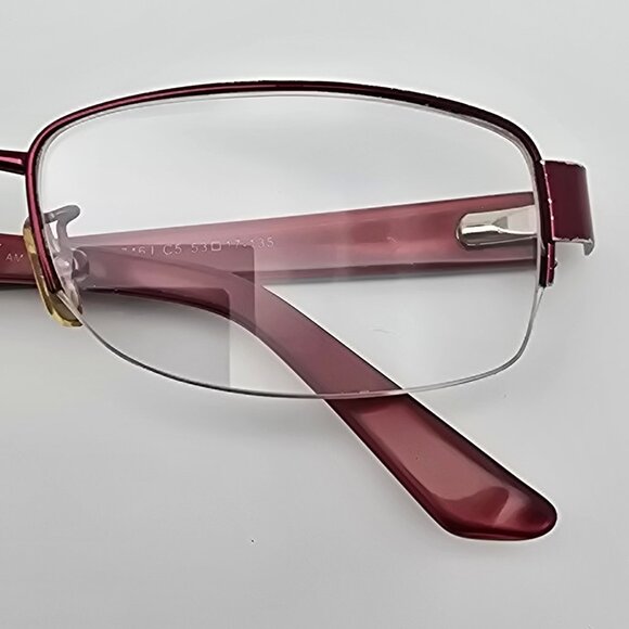 Christian Dior CD7746J C5 Red Rhinestone Semi Rimless Eyeglasses Frame w/ Case - Picture 14 of 16